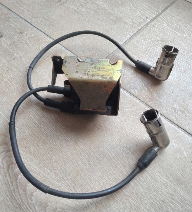 Doppelzündspule gebraucht mit Zündkabel Bosch für BMW Motorrad R 2-V  ab 1985