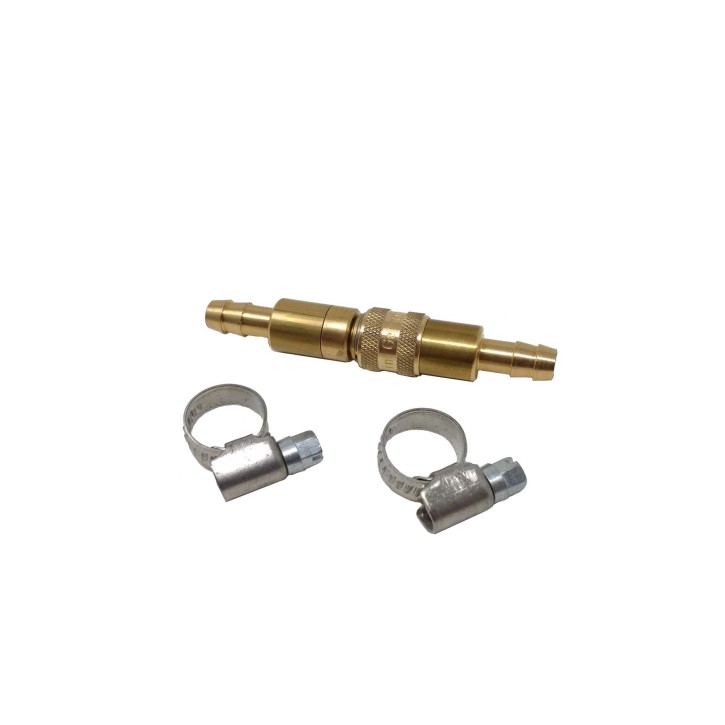 Schnellkupplung 8mm Messing blank – für Benzin- & Kraftstoffleitungen