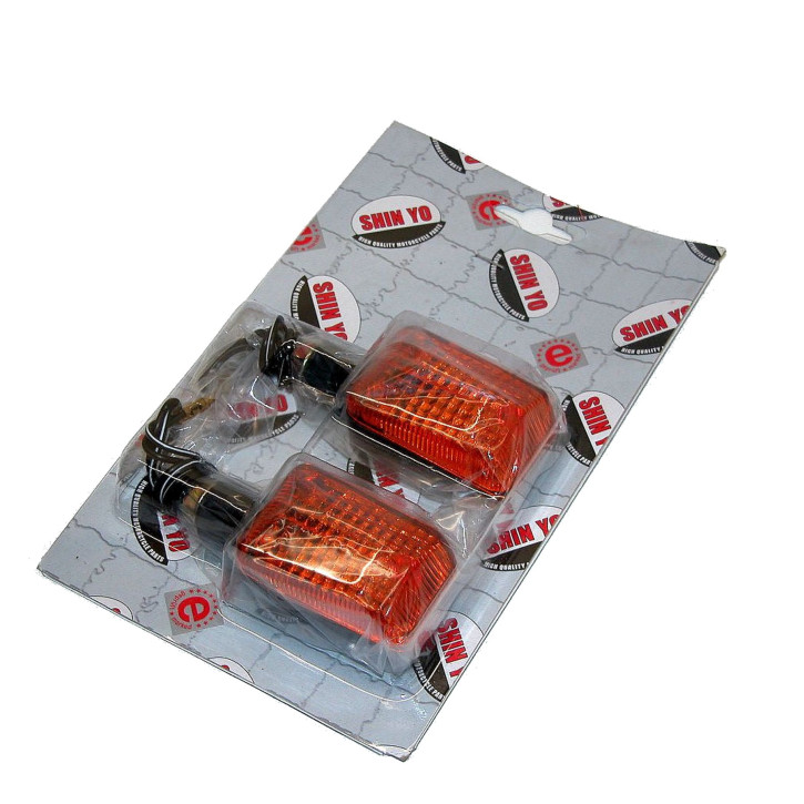 Blinker -  Mini Blinker Glas Gelb E-Geprüft  kurz
