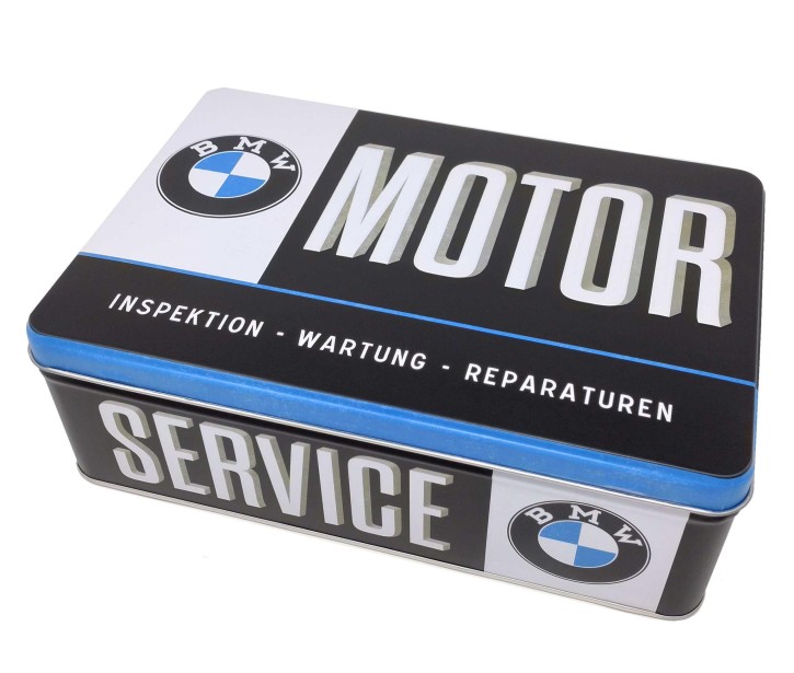 BMW Service Vorratsdose 23x16x7 cm – Stahlblech, Mattlack, 2,5 l