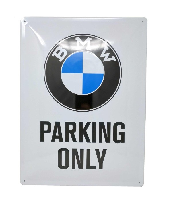 Blechschild BMW Motorrad – Parking Only, 30x40 cm, Metall