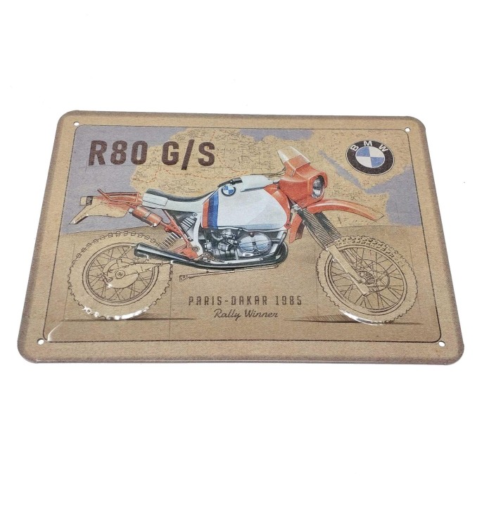 Blechschild 15×20 cm – BMW R 80 G/S Paris Dakar – Made in Germany