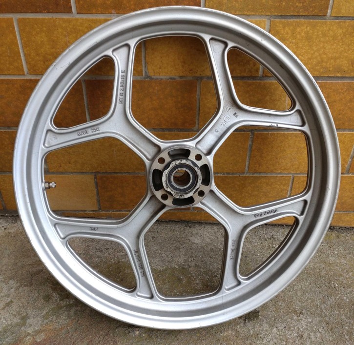 Gussrad Vorderrad Felge 2.50x18 silber gebraucht für BMW Motorrad K und R Modelle