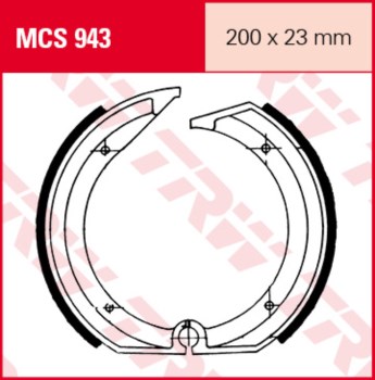 Bremsbackensatz hinten BMW Motorrad R65,K75, R 80RT