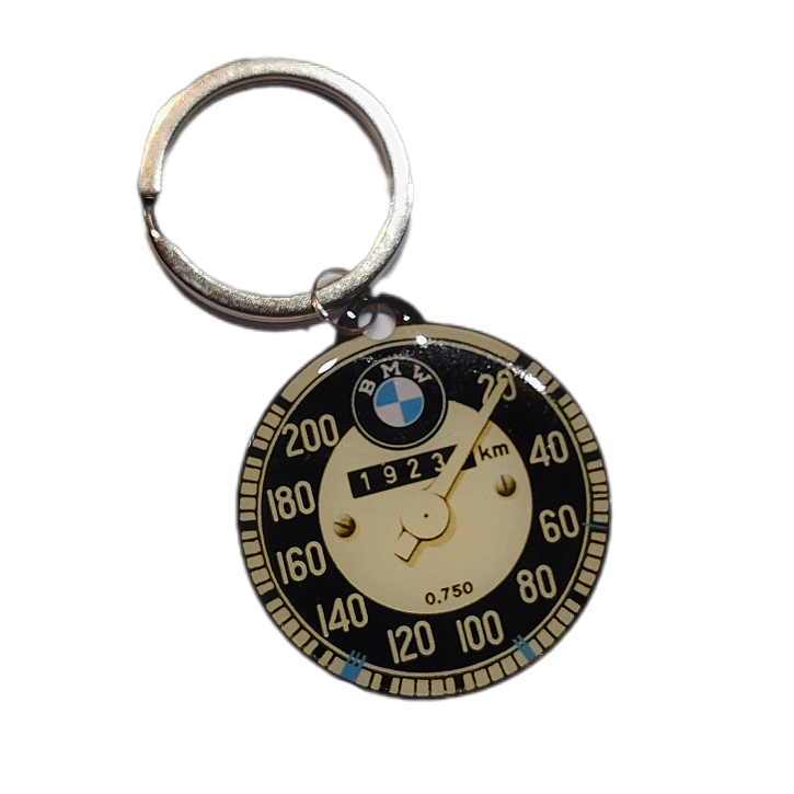 Schlüsselanhänger BMW Motorrad – Retro Tachoblatt Design, Ø 40 mm, Made in Germany