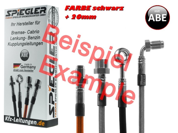 Stahlflexbremsleitung BMW GS bis Bj 1990 - längere Version + 20mm