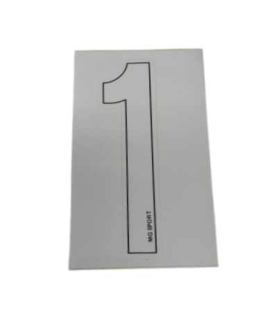 Startnummer Aufkleber Zahlen 0–9 | 15,2 cm | Wasserfest & Selbstklebend 1- weiss