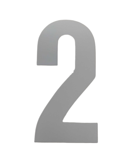 Startnummer Aufkleber Zahlen 0–9 | 15,2 cm | Wasserfest & Selbstklebend 2 - weiss