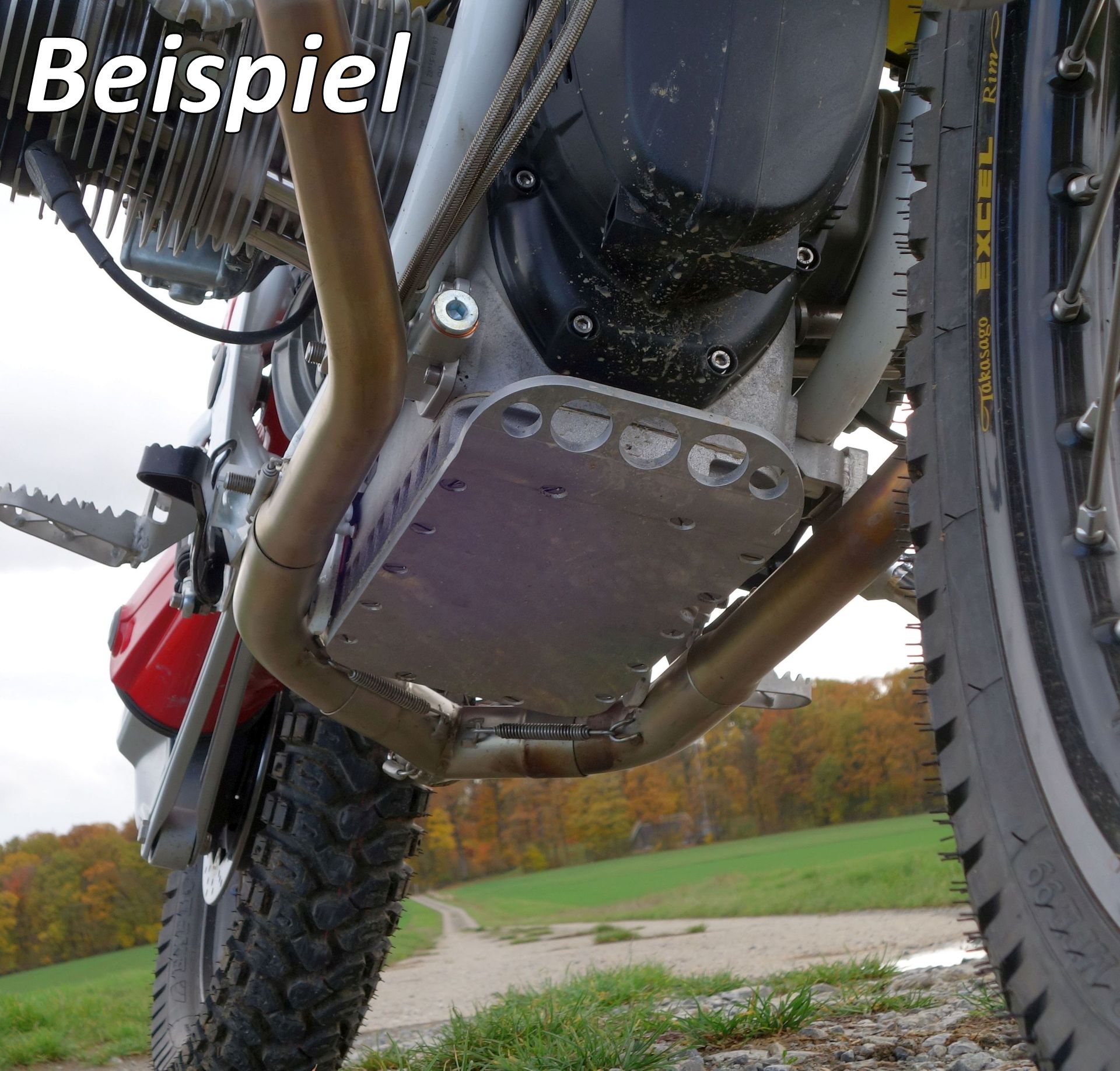 Motorschutz - Unterfahrschutz 5mm aus Aluminium für BMW Motorrad 2-V