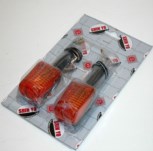 Blinker -  Mini Blinker Glas Gelb E-Geprüft  lang