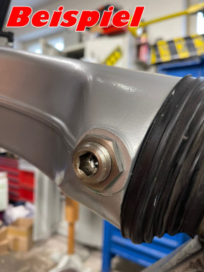 Mutter M24 x 1,5 Edelstahl an Schwinge - Endantrieb