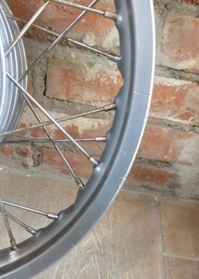 BMW R65 R80 G/S ST 12427941 Hinterrad Felge gebraucht Akront 2.50x18