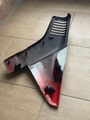 Batterieabdeckung links BMW Motorrad R 80 GS - R 100 GS rot weiss