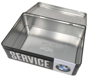 BMW Service Vorratsdose 23x16x7 cm – Stahlblech, Mattlack, 2,5 l