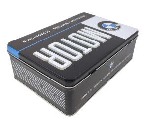 BMW Service Vorratsdose 23x16x7 cm – Stahlblech, Mattlack, 2,5 l