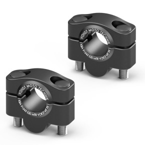 Lenkererhöhung 20mm für 22mm Lenker von Voigt Moto Technik mit TÜV schwarz