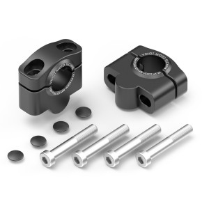Lenkererhöhung 25mm für 22mm Lenker von Voigt Moto Technik mit TÜV schwarz