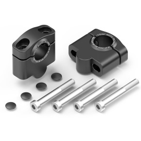 Lenkererhöhung 30mm für 22mm Lenker von Voigt Moto Technik mit TÜV schwarz