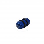 Ventilkappe CSP  Aluminium mit Dichtung blau
