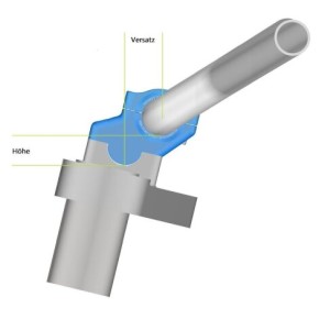 Lenkererhöhung + Lenkerversatz für 22mm Lenker von Voigt Moto Technik mit TÜV